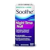Bausch + Lomb Soothe Night Time Ophthalmic Dry Eye Ointment, Lubricant, Relief for Dry Eyes, Nighttime Dry Eye Relief, Preservative Free, 3.5g