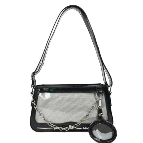 Anime Cosplay Ita Bag for Women Y2K Kawaii Laser Pink Crossbody with Chain Large Capacity PU Daily Essentials