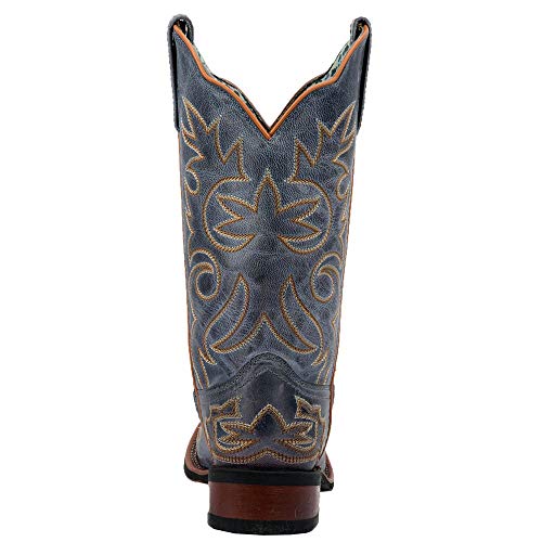 Image of Laredo Womens Maddie Embroidered Round Toe Pull On Casual Boots Mid Calf Low Heel 1-2 inch - Brown