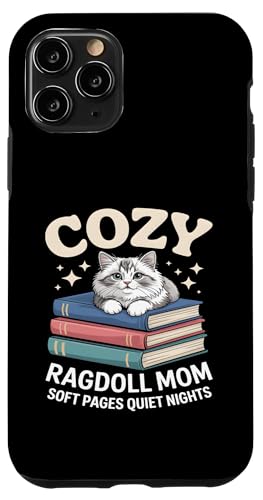 Cozy Book Lover Ragdoll Mom �\�t�g�y�[�W �Â��Ȗ� �X�}�z�P�[�X iPhone 11 Pro �p