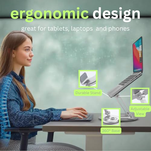 Soporte Rotativo para Laptop con Base 360° y Plegable miniatura 3