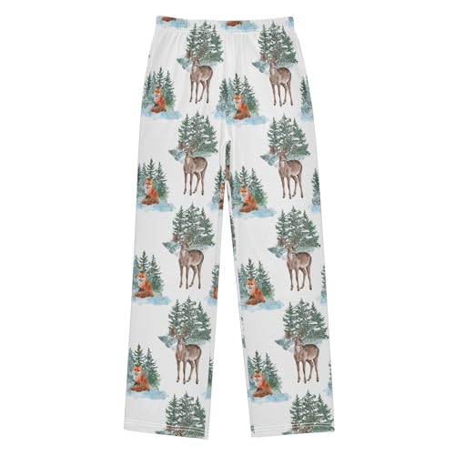 Moose Fox Boys Long Pants Soft Trousers Elastic Waist Kids Lounge Bottoms with Pockets S-XL