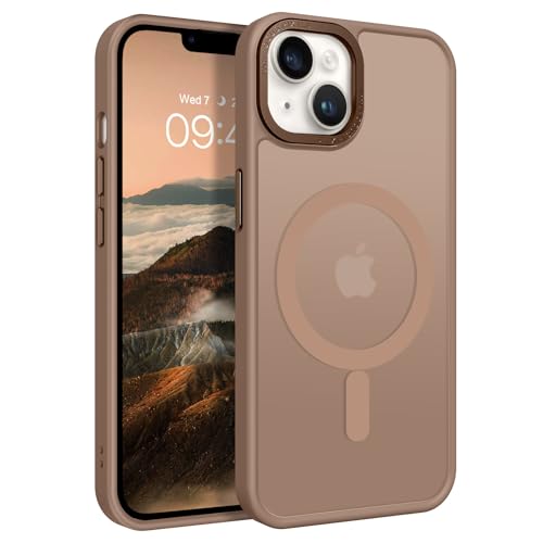 GaoBao für iPhone 13 Hülle, Handyhülle iPhone 13 [Kompatibel mit MagSafe] Durchscheinende Matte Magnetische Stoßfeste Anti-Fingerabdruck Schutzhülle, Handyhülle für iPhone 13 6.1' Case, Braun