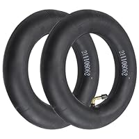 TREFAN 10x2,5 Innenrohr 10x2,75 Innenrohr 45-Grad-Winkel 10 Zoll Verdickt Schlauch KuKirin G3/KuKirin G2 Master Scooter Reifen Gelb Gestreiftes Innenrohr (2 Stück)