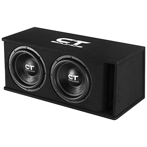Image of CT Sounds Dual 12 inch 2600W Loaded Tropo Series Ported Car Subwoofer Box - TROPO-2X12D4
