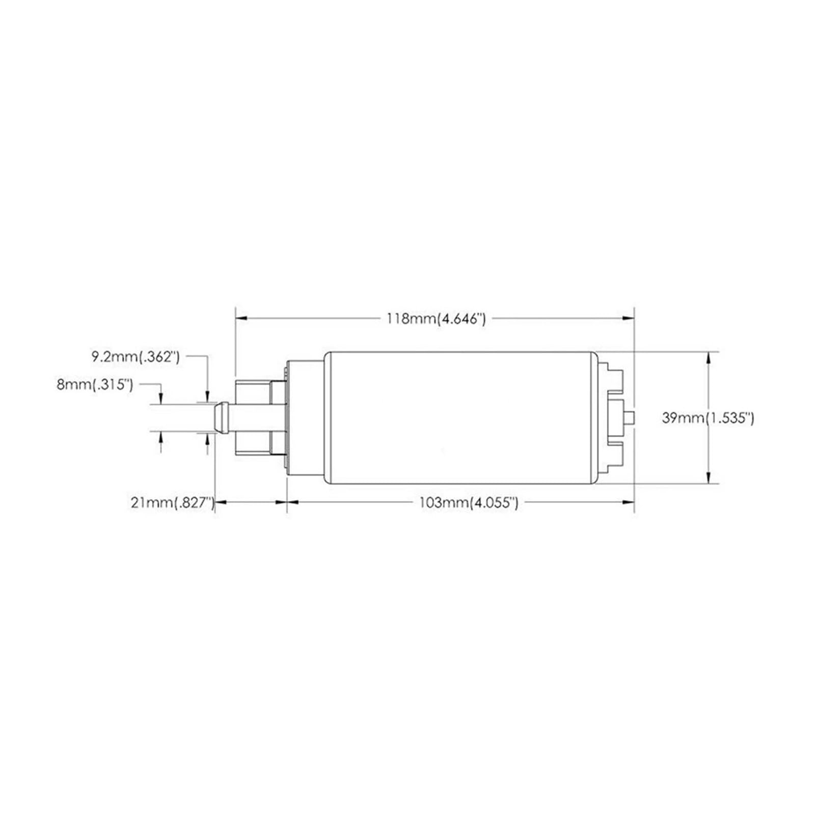 Kraftstoffpumpe Für Elantra 340LPH E85 High Flow Kraftstoff Pumpe "Ersetzen Walbro 255LPH GSS342"(No logo)