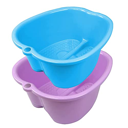 2 Pcs Foot Soaking Bath Basin - Large Foot Soaking Tub Foot Bath Spa Wash Basin Foot Bucket Foot...