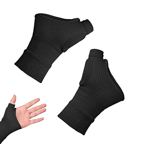 ANYUANKW Attelle Support de Poignet,Attelle de Pouce,Gants de Compression Arthritique,Bandage Protection de Poignets pour Soulage les Douleurs Arthrose Main,Noir