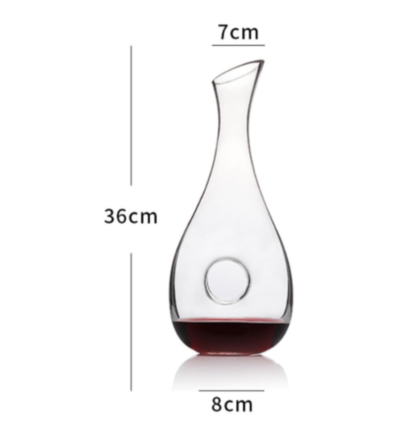 Weinausschenker Karaffe Rotwein-Dekanter Aus Verdicktem Glas, Kommerzieller Spender Im Europäischen Stil Spender Dekanter(36cm)