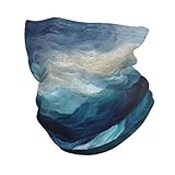 ZQYTGFDC Trazas de olas - Polaina de invierno para hombre y mujer, forro polar de esquí, resistente al viento, para esquí, senderismo, ciclismo