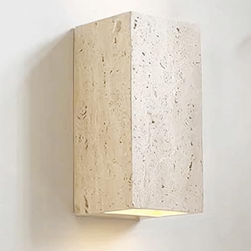 LUKBKOG Rectangular Waterproof Mode,Natural Stone Wall Sconce,Farmhouse Rustic Style Sconce