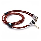 Artemisia Stereo 6.35mm to Dual RCA Hifi Audio Cable Compatible With Mixer Console AMP Angled 1/4