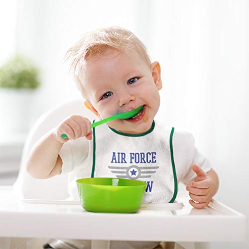 Toddler & Baby Bibs Burp Cloths Air Force Air Force Nephew Aunt Uncle Cotton Baby Items for Baby Girl & Boy White Blue Design Only4