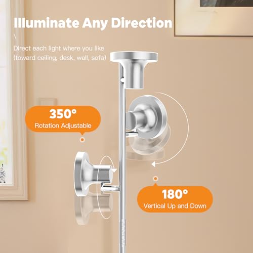 SIBRILLE 36W LED Tree Floor Lamp, Modern Dimmable Standing Lamp with Remote & Touch Control, 4 Color Temperatures, 3 Rotatable LED Light Floor Lamps for Living Room, Bedroom, Office by SIBRILLE - Image 2