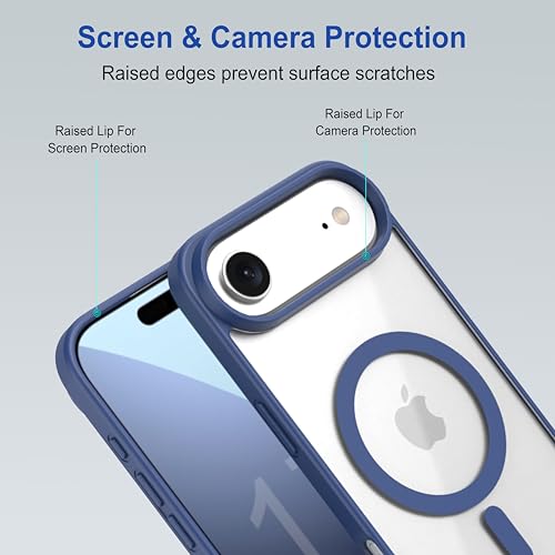 Image of amazon basics Back Case Cover for iPhone 17 Air | Scratch-Resistant Back Cover | Navy Blue