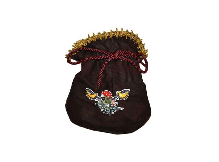 LP Divertissements Lot de 6 - Sac Bourse de Pirate Galon doré 23cm
