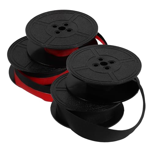 JOINPAYA 2 Piezas Cinta para Máquina de Escribir Rojo y Negro Cinta de Tinta de Nylon para Impresiones Claras y Resistentes Compatible con Marcas Clásicas