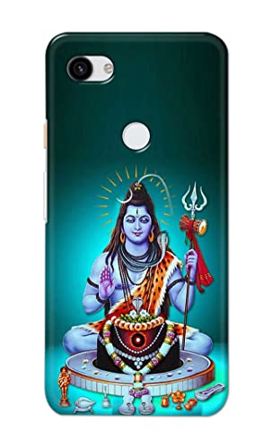 Image of Printed Hard Back Cover Case for Google Pixel 3A Back Cover (Lord Shiva) -1803