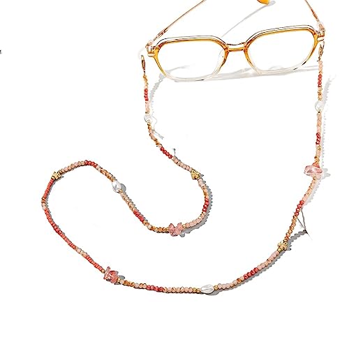 Corde à lunettes en pierre perle cristal - Lanière de cou anti-perte pour femmes
