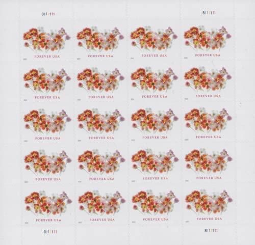 Usps Tulips (Sheet Of 20) Postage Forever Stamps Beauty Flowers Garden Love 2022 Scott #5681 #TOP1