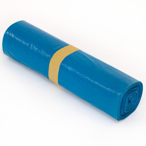 KK Verpackungen Müllsäcke 240 Liter Blau | 80 Stück, LDPE-Regenerat Abfallsäcke 650x550x1350mm | Perforiert zum Abreißen | Müllbeutel PE Typ 70 | Abfallbeutel | 10 Stück auf Rolle