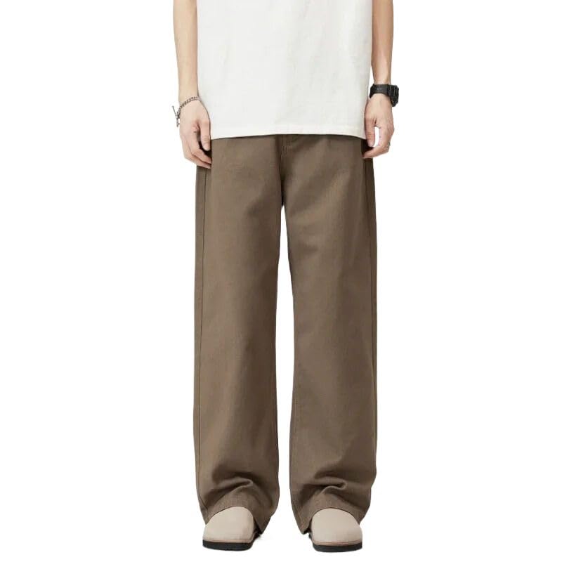 Men's Straight Jeans Casual Pants Denim Trousers