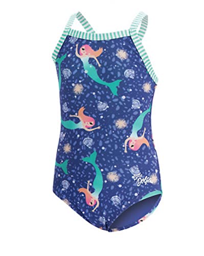 Dolfin Uglies Girls Mermaid One-Piece Swim Suit, Size 14, Purple