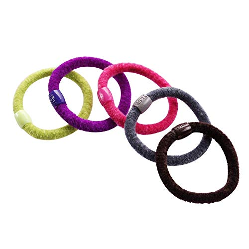Comodo anello per capelli in trama color velluto Joker multicolor random Novità Practical treatment