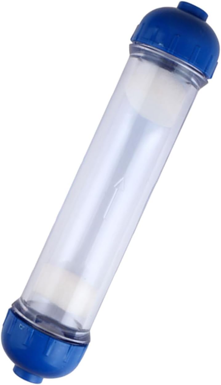 VICASKY Transparent Inline Water Filter Housing Plastic Sediment Purifier Shell with Spiral Seal Easy Installation DIY Water Purifier Filter Housing for Home and Aquarium Use