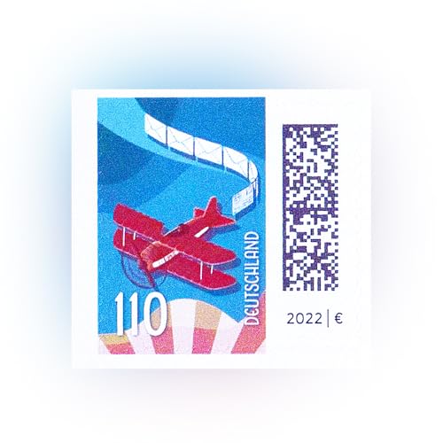 10 Stück 1,10 EUR 1,1 EUR € postfrische selbstklebende Briefmarken | Frankaturware Markenset (Motiv: Luftpost)