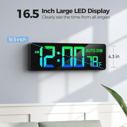 REACHER 16.5" Large Digital Wall Timer Clock with Countdown for Classroom - Image 2