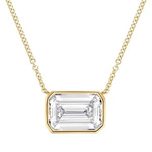JMorgen Emerald Cut Bezeled Solitai...
