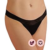 LOVU Slip Classy Tanga I Perioden Unterwäsche I Damen I waschbar I saugstark = 3-4 Tampons I Bio-Baumwolle I nachhaltig