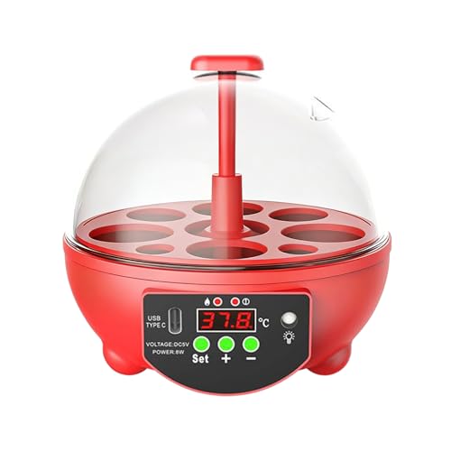 Incubateur D'incubation D'œufs – Bougie Pour Oiseaux À 6 Emplacements, Dispositif À Fenêtre Transparente Pour Cailles, Régulation Automatique De La Température Et De L'humidité | Poulet Canard Volaill