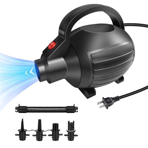 VOFiTNY Electric Air Pump for Inflatables 600W Air Mattress Pump,Portable Bed Pump for Gymnastics Mat Pool Toy Float Raft Airbed Quick Inflate/Deflate with 4 Nozzles 110-120V AC by VOFiTNY - Used condition - US$27.54