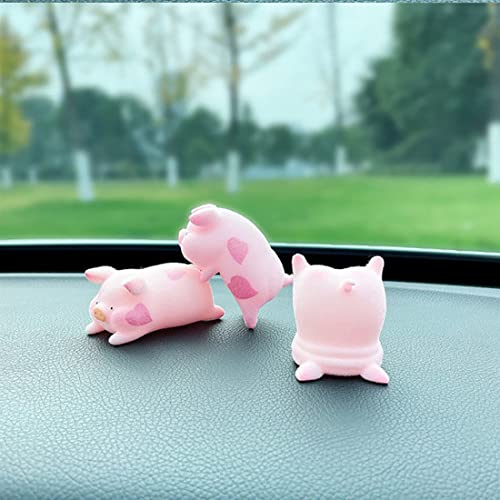 Car Rear View Mirror Pendant Lucky Piggy Hanging Ornament Auto Interior Decoration , Office Home Gardening Hanging (Lying Sideways) #TOP4