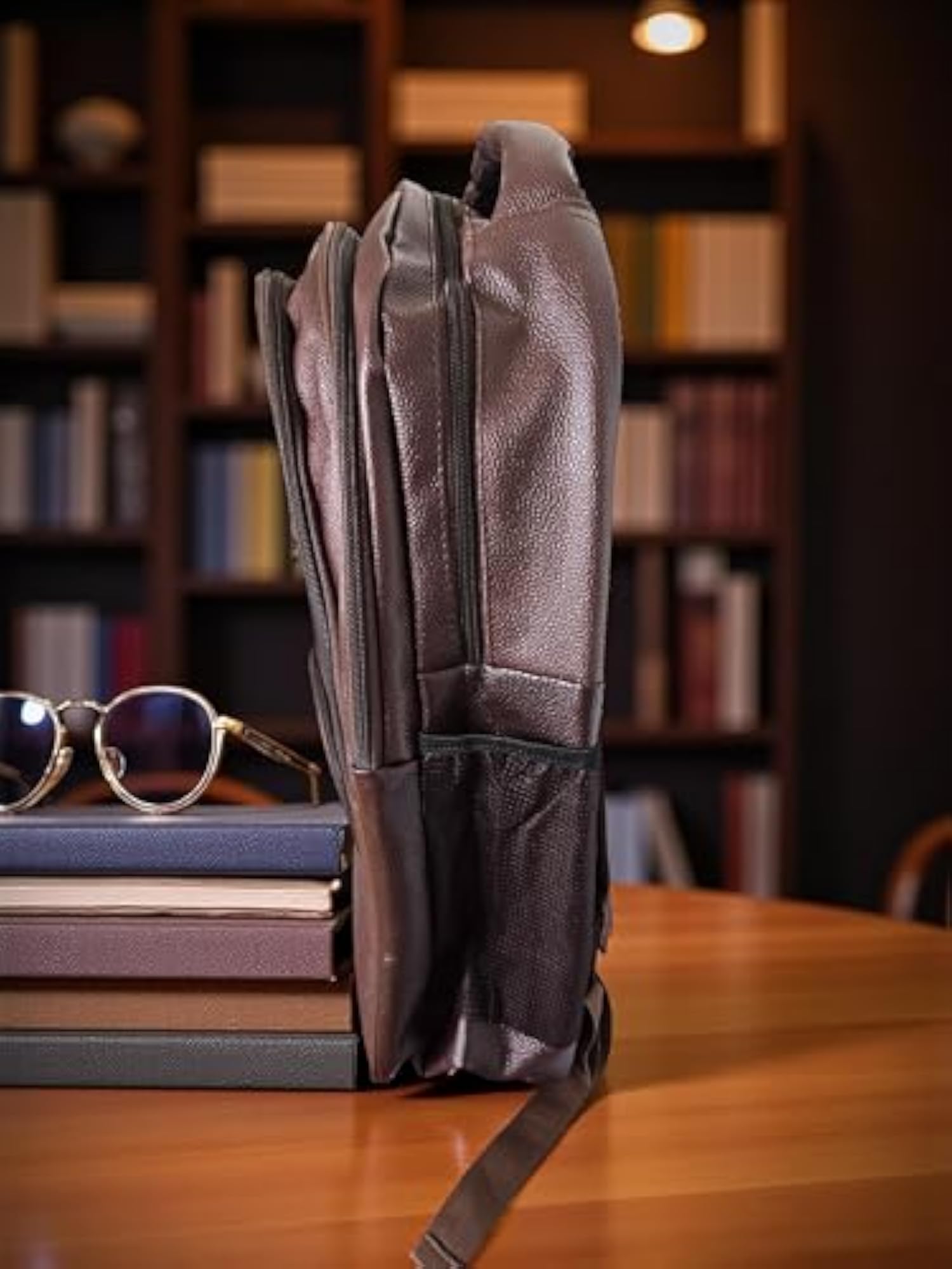 Rexine Laptop Backpack with Multiple Compartments