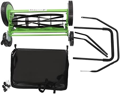 Adjustable Mowing Height Reel Mower,Goudergo Self-propelled Cylinder Lawnmower with Collection Bag, Push Reel Lawn Mower with Grass Catcher for Parks and Pardens - Thumbnail 3