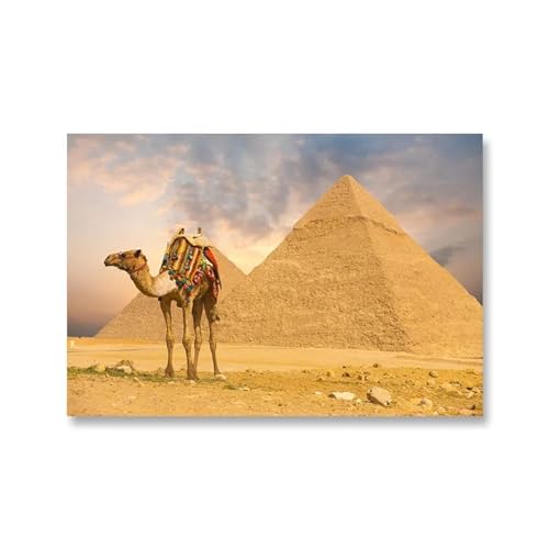Toile pyramides d'Égypte YAJNILUCK grand format pour salon - 4
