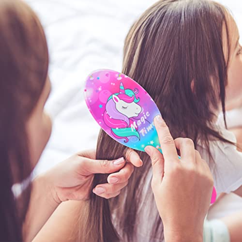 Ausletie Wet Hair Brushes For Kids, Girls Detangling Brush For Curly Hair, Glide Through Tangles With Ease, Mermaid Hairbrush Designed For Wet, Curly, Short, Thick, Long Hair And All Hair Type (Purple Unicorn) (Mermaid) #TOP5