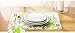MAOYE Easy-to-Clean Table Mats Kitchen Placemats Plastic Meal mat for Have Meals Size 43X28 cm Flower Pattern 4pcs/1set (Green)