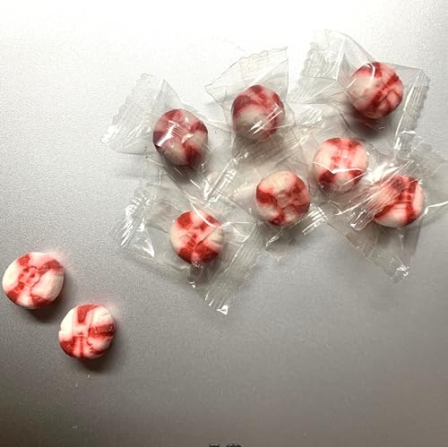 Red & White Soft Mint Peppermint Puffs Christmas Candy, Individually Wrapped (1 Pound)