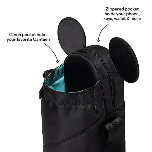 Corkcicle Disney Sling Bag, Minnie Mickey Mouse Ears Adjustable Crossbody Bag with Zip-up Accessory Pocket, Holds 16 oz - 40 oz Water Bottles Carrier, Holiday Gifts