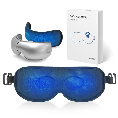 HuBDIC Hubicare Eye Cool Gel Mask for Eye Massager, Cooling Eye Mask with Detachable Strap –Reusable Gel Eye Pad for Puffiness, Dry Eyes, Migraines & Relaxation Cold Compress