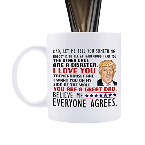 Yusheng Taza Divertida del Triunfo, cerámica Interesante Waggish, café 350 ml, Gran mamá, te Amo, Eres un Gran papá, Republicano, Día la Madre, cumpleaños, Regalos