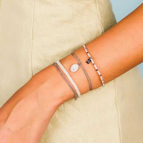 Pura Vida Bracelets Pack Silver Frost Style Pack - 3-Piece Boho Bracelet Stack3