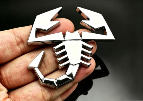 Image of 3D Scorpion Chrome Emblems Badges Sticker Car Vehicle, Truck, Motorcycle, RV, Scooter, SUV, Door, Window, Room, Wall and More Decoration (Silver Scorpion)