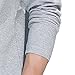 Men's Fashion Long Sleeve Shirts Soft Stretch V Neck Basic Cotton Tees Crew Neck Classic Casual Pullover T-Shirt (Medium,Grey 2)