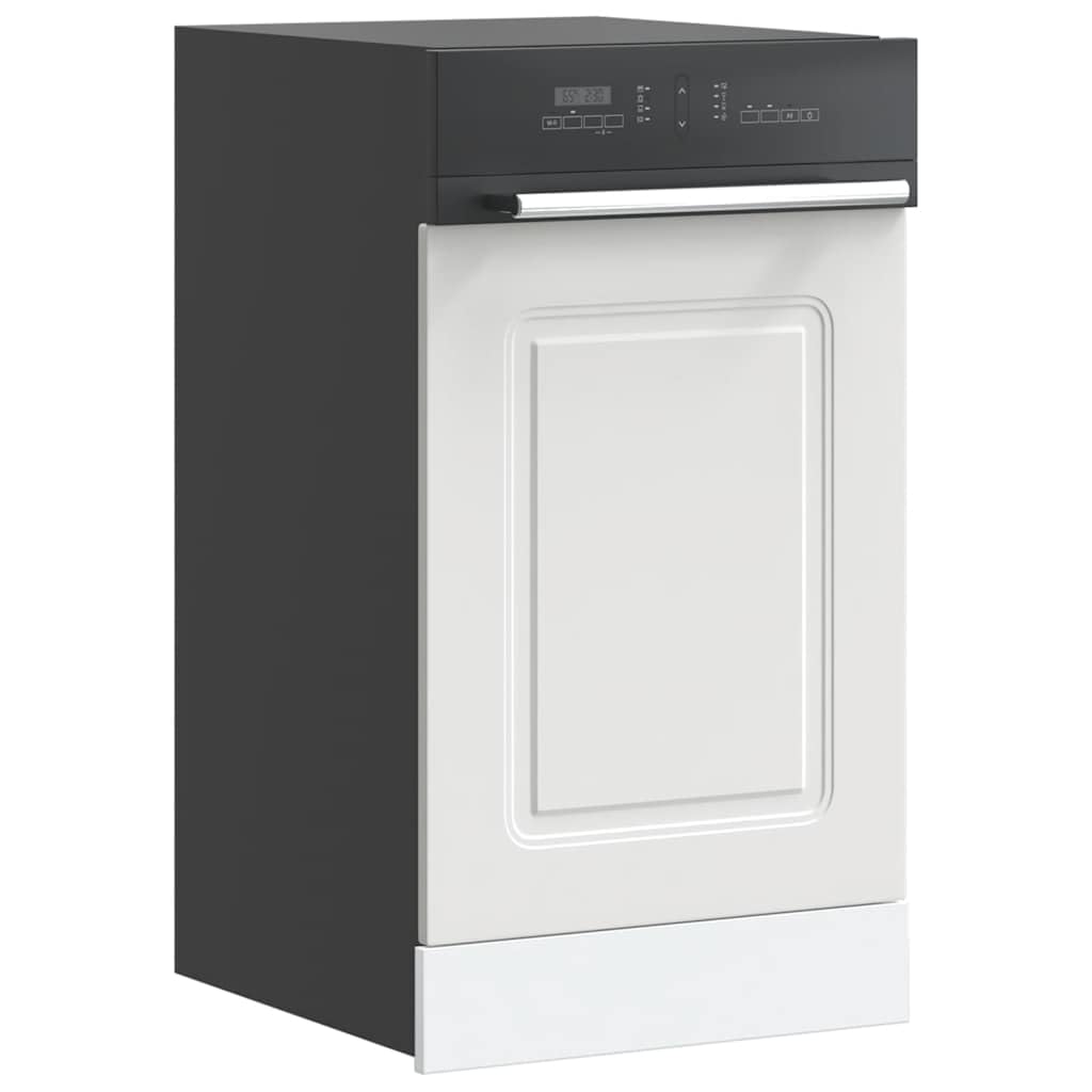 Kalmar Panneau de lave-vaisselle Blanc 45 x 1,5 x 67 cm Revêtement avant en bois Protection de cuisine