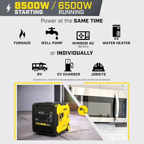 Image of Champion 8500-Watt Remote Start Tri Fuel Portable Inverter Generator